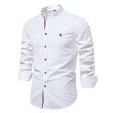 WIAOFELLAS  -  SpringSummer New Trendy Business Shirt Men Cotton Linen Casual Japanese Style Solid Long Sleeve Shirt
