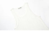 Wiaofellas  -  New Thin Hollow Sweater for Men's Versatile Sleeveless Slim Sweater Trendy Vest Top
