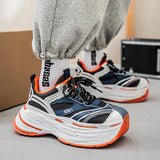 WIAOFELLAS  -  Autumn Men Casual Sneakers 7cm Chunky Platform Sports Shoes Brand Tennis Running Sneakers Male Breathable Outdoor Walking Shoes