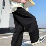 WIAOFELLAS  -  Japanese Cityboy Pants High Street Ins Drape Khaki Work Pants Men's Loose Straight Floor Skateboard Pants