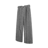 WIAOFELLAS  -  American retro old money style bamboo joint strap draped suit pants men and women spring loose straight casual trousers