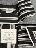 Wiaofellas  -  Collar Two Needle Craft American Retro Striped T-shirt for Men 240Gsm Double Yarn Cotton Washed Casual Half Sleeves Summer Y2k