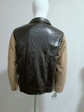 WIAOFELLAS  -  Autumn Men's PU splicing Jackets Fashion Men Stretwear Windbreaker Pilot Coats Men Sports Baseball Uniform Jacket Clothing