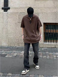 Wiaofellas  -  High Street Jeans Embroidered Jeans Men's Jeans Straight leg Jeans Fashion Casual Pants