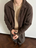 WIAOFELLAS  -  Knitwear Casual Sweatercoats Mens Vintage Button-up Turtleneck Knitting Cardigan Tops Men Vintage Long Sleeve Slim Knit Jackets