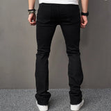 WIAOFELLAS Streetwear Stylish Ripped Men Black Skinny Pencil Jeans Male Stretch Slim Holes Casual Denim Trousers Men's Clothes