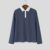 WIAOFELLAS  -  Men Striped Shirt Lapel Long Sleeve Loose Casual Men Clothing Streetwear Fashion Leisure Male Tops 2026 Spring Shirts