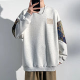 Wiaofellas  -  New Bear Graphic Print Pullovers Men Y2K Vintage Streetwear Crewneck Sweatshirts Hombre Autumn Hip Hop Loose Tracksuit Clothing