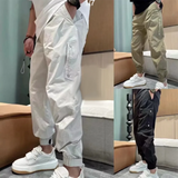 WIAOFELLAS  -  Mens Leggings Hook And Loop Fastener Thin Trousers Streetwear Breathable Versatile Jogging Casual Pants Men'S Clothing Spring