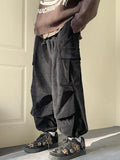 Wiaofellas  -  Vintage Corduroy Work Pants Men's Trend Casual Oversize Large Pockets Trousers Japan Cityboy Straight Wide Leg Pants