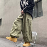 Wiaofellas  -  Japanese Men's Y2K Vintage Casual Cargo Baggy Wide Leg Pants Sweatpants Hip Hop Track Pants Men Harajuku Korean Style