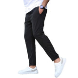 Wiaofellas  -  Business Casual Men's Pants Micro Beam Sports Versatile Long Trousers Comfortable Fit Summer Fashion