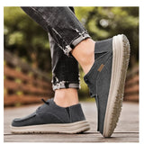 WIAOFELLAS  -  The Main Promotion of Loafers Casual Style New Design 2025 Men's Large Size Non-slip Comfortable Breathable Canvas Flat