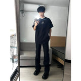 WIAOFELLAS  -  Men's Summer Jeans Hiphop Summer American Solid Color Thin Straight Slim Fit Streetwear Pants Pants for Men Men‘s Clothing