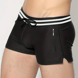 Wiaofellas  -  Fashionable Nylon Swimsuit Briefs Sport Fitness Swimming Comfortable Boxer Shorts Trendy Pure Color Adult Men's Underwear