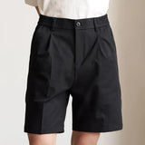 Wiaofellas  -  Summer New Men's Thin Solid Color Shorts Korean Style Fashion Trend Leisure Simple Loose Breathable Business Daily Men's Bottoms
