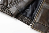 WIAOFELLAS  -  Men EONMODISH Men's Wear | 2025 Spring American Street Trendy Brushed Leather Jacket New Fashion