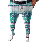 Wiaofellas  -  Diamond Square Men's Summer Fashionable Business Casual Pants Set Long Pants Men's Elastic Straight Leg Formal Pants MA2
