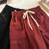 Wiaofellas  -  American Sle Workwear orts Men Summer Japanese Trendy Brand Multi ket Casual Five orts Pure Cotton Waed Large orts