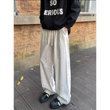WIAOFELLAS  -  Lightweight Ice Silk Linen Trousers Straight Leg Wide Leg Casual Loose Fit Summer Pants for Men And Women Breathable Comfortable