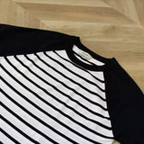 WIAOFELLAS  -  T-shirts Men Simple Mature Daily Casual Summer Striped Fashion Breathable All-match Korean Style Shinny Cozy Soft Handsome New