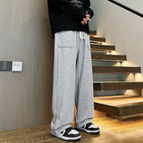 WIAOFELLAS  -  Men's Sweatpants Rest Sports Pants Spring Autumn Casual Wide Leg Trend Fashion Loose Quality Fabric Comfortable Breathable Pants