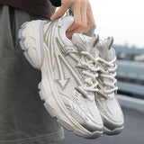 WIAOFELLAS  -  Men's Casual Sneakers Comfortable Running Sports Shoes Soft Tennis Shoes Vintage Trainers Lace Up Walking Jogging Sneakers 39-44