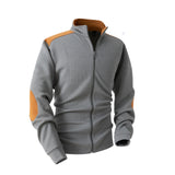 WIAOFELLAS  -  Spring Autumn Men Vintage Patchwork Long Sleeves Jacket Jacquard Wrist Embroidery Zipp Cardigan Top Fashion Slim Coat