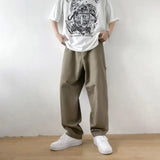 WIAOFELLAS  -  Men Pants Loose All-match Overalls Spring Autumn New Tide Wide-leg Trend Casual Pants Men's Trousers Cargo Pants Men