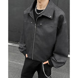 WIAOFELLAS  -  Spring Short Jacket Men Fashion Retro Tie Dye Jacket Men Streetwear Hip-hop Loose Bomber Jacket Mens Motorcycle Jackets Coat
