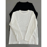 WIAOFELLAS  -  Ecological cotton Korean solid color long-sleeved T-shirt for women in spring and autumn new loose casual versatile top