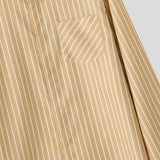 WIAOFELLAS  -  Men Shirt Striped Patchwork Lapel Long Sleeve Pockets Men Clothing Streetwear Loose Fashion Casual Tops Male Shirts