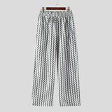 WIAOFELLAS  -  Men Pants Printing Vacation Loose Joggers Casual Straight Trousers Men Streetwear 2025 Elastic Waist Fashion Long Pants
