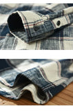 Wiaofellas  -  Classic Long Sleeve Red Plaid Shirt Men Spring Fall Daily Loose Casual Shirts 4XL Pure Cotton Button Up Shirt Men Fashion Top