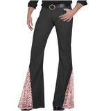 Wiaofellas  -  Men's Casual Vintage Spliced Chip Flared Pants