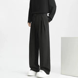 Wiaofellas  -  Men's Light Luxury Naples Slim-fit Suit Pants Casual Japanese Retro Premium Quality Elegant Popular Leisure Trousers Spring