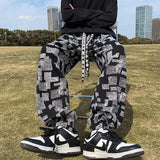 WIAOFELLAS  -  American Pants Men Korean Style Loose Feet Casual Pants Nine-point High Street Fashion Trousers