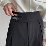 WIAOFELLAS  -  Black Suit Pants Men Oversized Fashion Social Mens Dress Pants Korean Loose Straight Wide Leg Pants Mens Office Formal Trousers