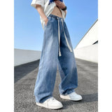 WIAOFELLAS  -  Loose Straight Men Jeans New Multi-pockets Jean Pants Casual Baggy Hip Hop Men's Women's Jeans Neutral Denim Trousers