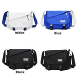 WIAOFELLAS  -  Men Oxford Crossbody Bags Travel Casual Top-handle Messenger Bag Outdoor Handbag Travel School Retro Zipper Shoulder Bag