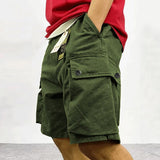 Wiaofellas  -  Streetwear Fashion Cargo Shorts Men Spring Summer New Casual Multi Pockets Design Short Pant For Mens Vintage Loose Shorts