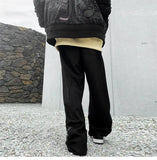 WIAOFELLAS  -  Street Towels Embroidered Loose Sports Pants Korean Version Trendy Hip-hop Retro Couple Casual Pants Men and Women