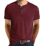 WIAOFELLAS  -  T Shirt for Men Summer Casual Solid Color Short Sleeve T Shirt for Man Polo Men High Quality Mens T-Shirts