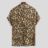 WIAOFELLAS  -  New Leopard Print Men's Trend Shirt Blouse