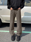 WIAOFELLAS  -  2025 Autumn Winter Casual Men's Pants Washed Straight Trousers Workwear Sweatpants Trendy Cargo Pants Loose Footed Male D225