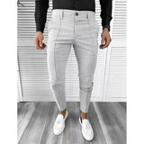 WIAOFELLAS  -  New Men's Business Casual Skinny Stretch Slim Fit Pencil Pants Trousers Fashion Waterproof Elasticity Waist Solid Jogging Pants