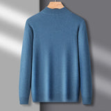 WIAOFELLAS  -  Half High Collar Sweater Men Autumn Winter Thicker Warm Casual Minimalist Ulzzang Basic Clothing Pullovers All-match Tender Chic