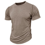 WIAOFELLAS  -  Men's T-shirt Casual Soft Fitness Summer Thin Male T-shirts Home Clothes O-Neck Short Sleeve Soild T Shirt for Men