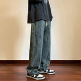 WIAOFELLAS  -  Spring Autumn New Black Blue Cargo Jeans Men Streetwear Denim Jogger Pants Baggy Harem Jean Trousers Cargo Pants Men