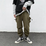 WIAOFELLAS  -  Autumn Pants Men Solid Trousers Cargo Baggy Teens Minimalist Pantalones Hipster Retro High Street Design Big Pockets